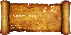Lautner Rita névjegykártya